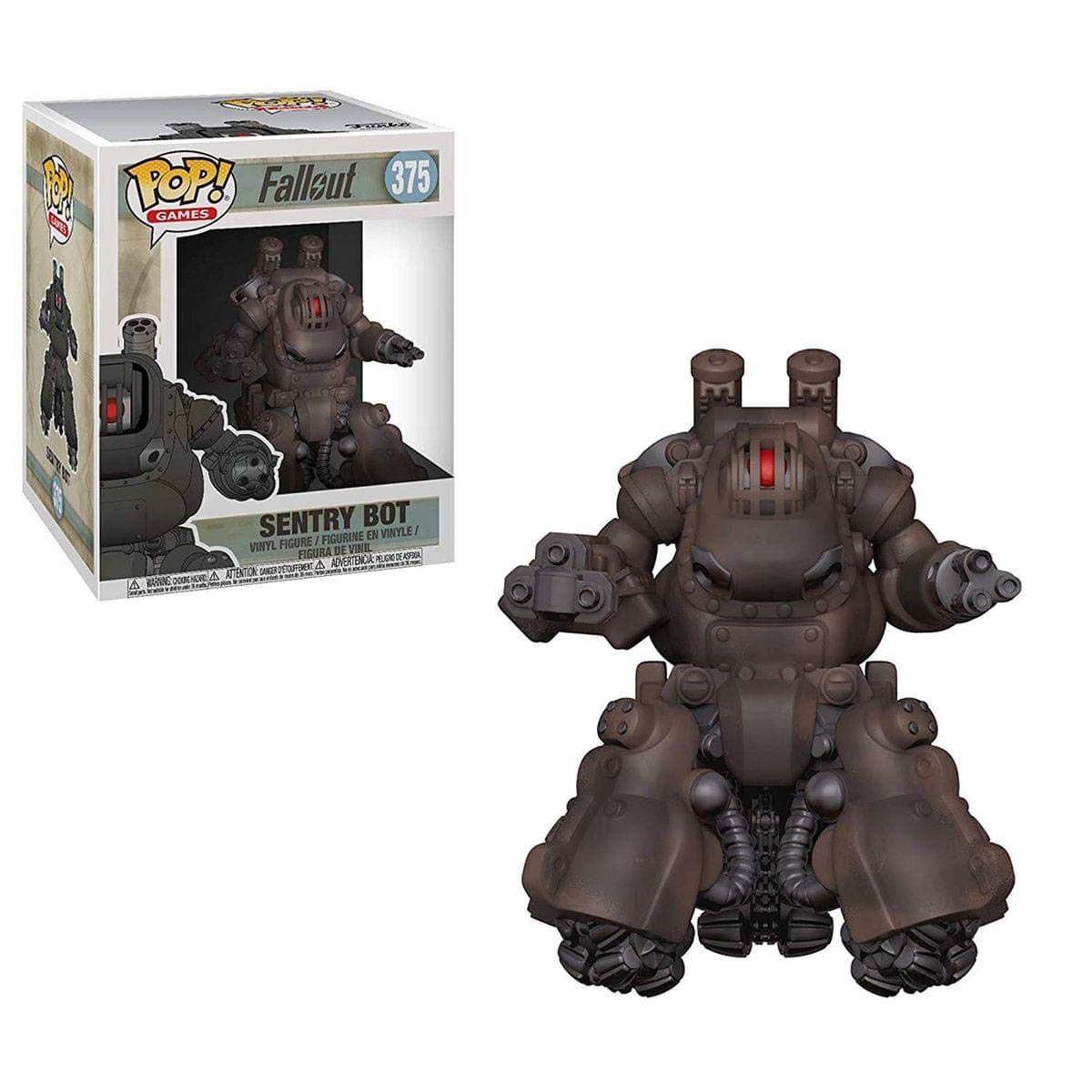 Fallout Sentry Bot 6-Inch Action Figure - Collectible Multicolor Video Game Character Toy for Display & Gaming Enthusiasts - Perfect for Shelf Decor, Cosplay Props & Gift for Fallout Fans