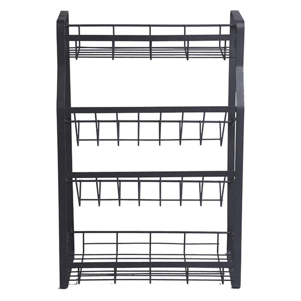 4-Tier Perfume Organizer & Spice Storage Rack - Space-Saving Shelf for Bathroom, Kitchen Counter, Vanity & Makeup Display - Durable Metal Wall Mount or Freestanding Shelf for Fragrance Bottles & Cosmetics