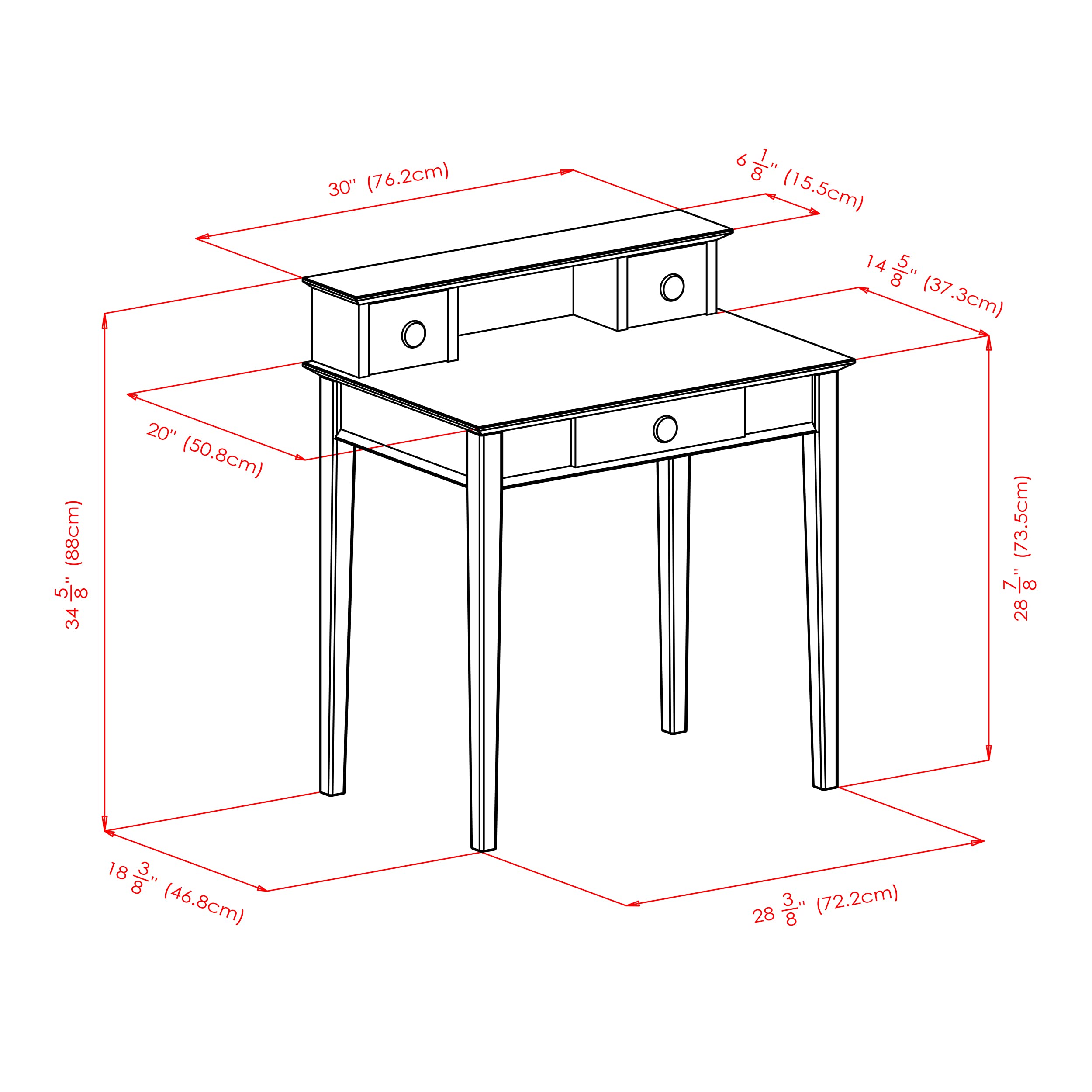 Winsome Studio Home Office Desk - Modern Writing Desk with Honey Finish for Study, Work & Productivity | Perfect for Small Spaces & Remote Work