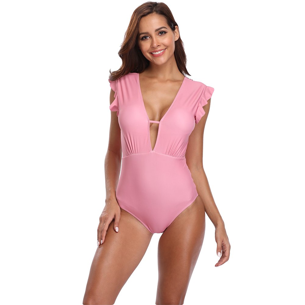Lynddora Women's Sexy Long Sleeve Monokini One Piece Swimwear - Perfect for Beach Vacation, Pool Party & Summer Water Sports