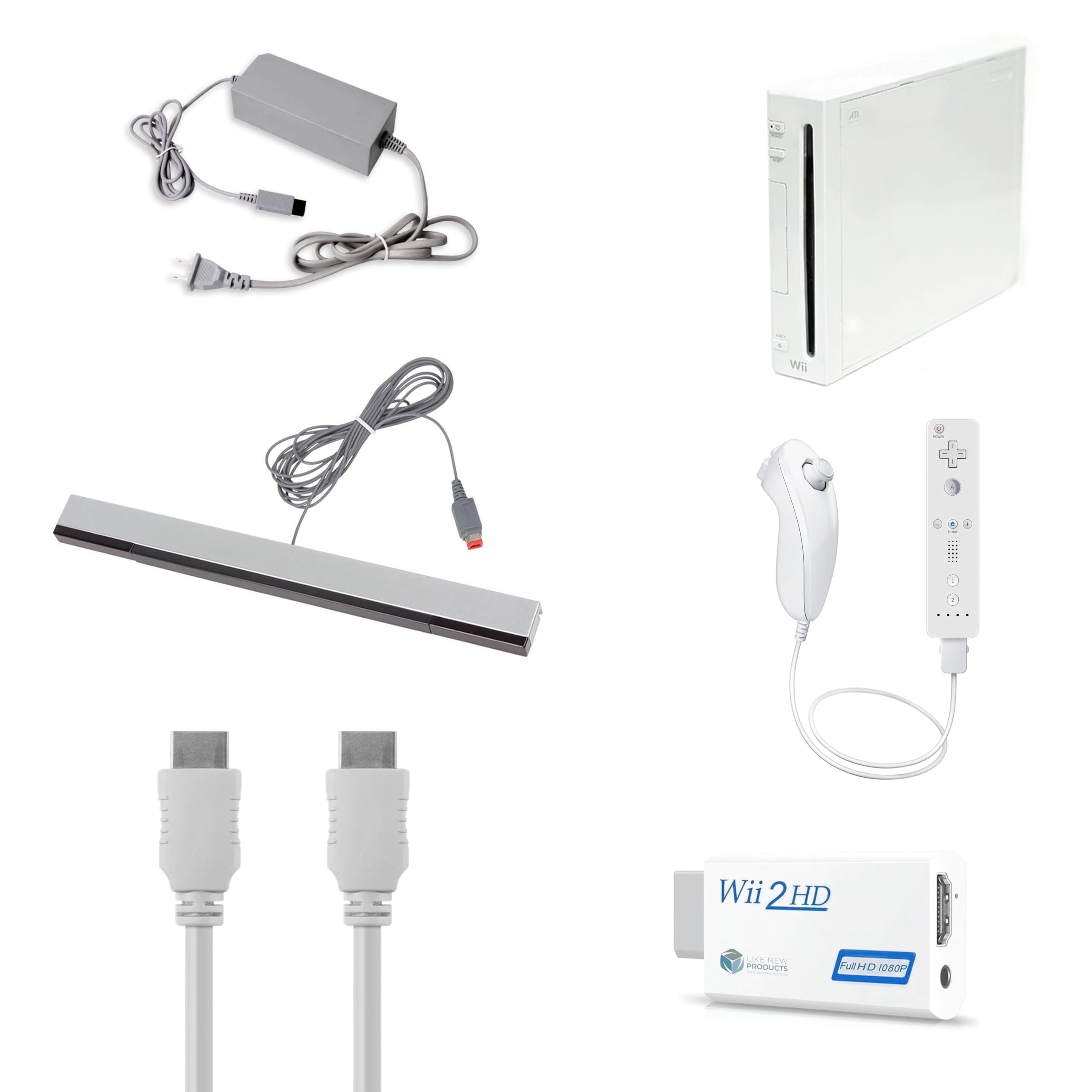 Refurbished Nintendo Wii Console - White with HDMI Bundle | Perfect for Family Gaming & Home Entertainment