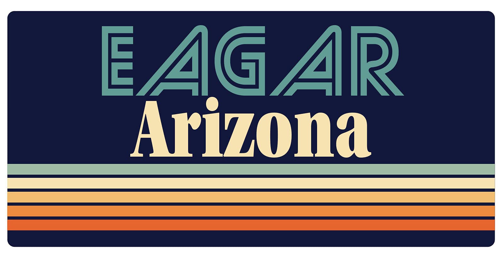 Eagar Arizona 5 x 2.5-Inch Retro Fridge Magnet - Vintage Souvenir for Refrigerators, Lockers & Office Decor - Perfect for Travel Memories & Gift Giving