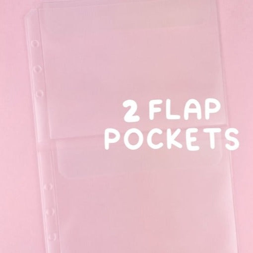 A5 Refillable Notebook with 2 Flap Pockets - 4 Pack for School, Office & Travel Organization | Premium Paper for Writing, Note Taking & Document Storage