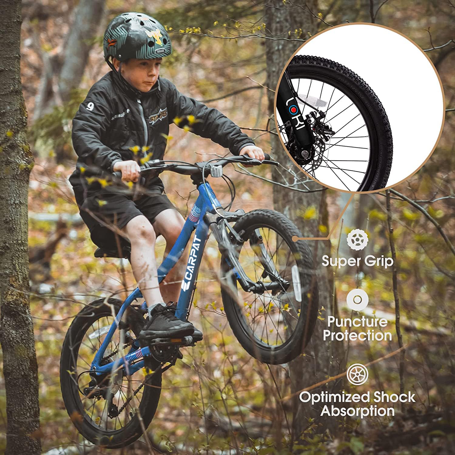 20 Inch Kids Bicycle - 7-Speed Mountain Bike for Boys & Girls Ages 6-12 | Durable Outdoor Bike for Teens | Perfect Birthday Gift & Cycling Adventures in Parks & Neighborhoods