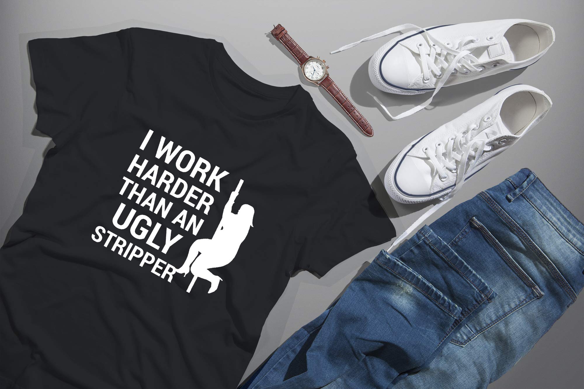 Funny Hard Work T-Shirt for Men - Motivational Saying for Gym & Work