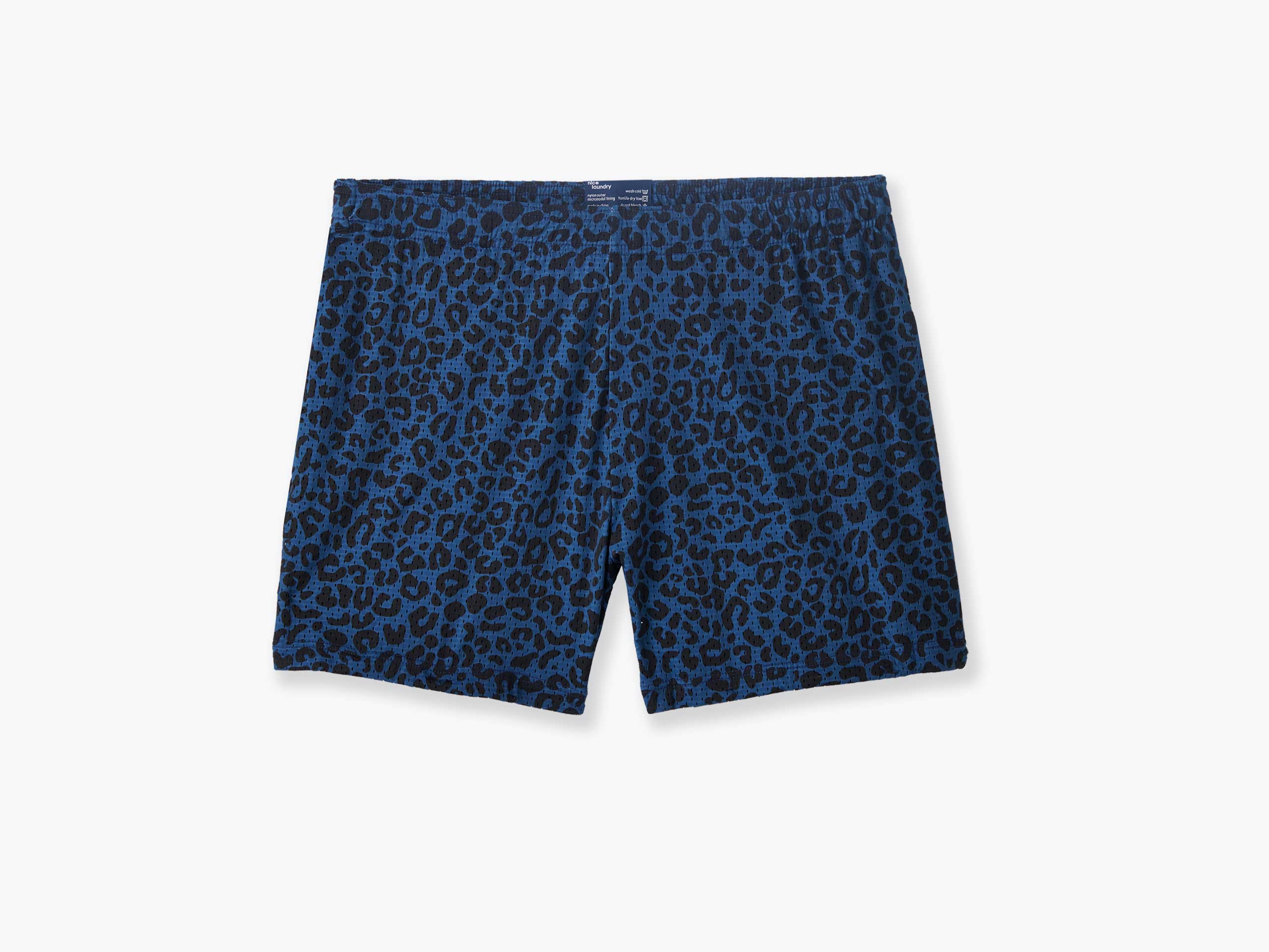 4 Pocket Lounge Shorts for Men - Comfortable Casual Shorts with Midnight Leopard Print | Perfect for Home, Gym, and Outdoor Activities
