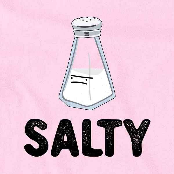 Funny Salty Salt Shaker Cartoon T-Shirt for Toddler Kids - Cute Baby Boy Girl Graphic Tee - Perfect for Playdates, Birthday Parties & Family Outfits