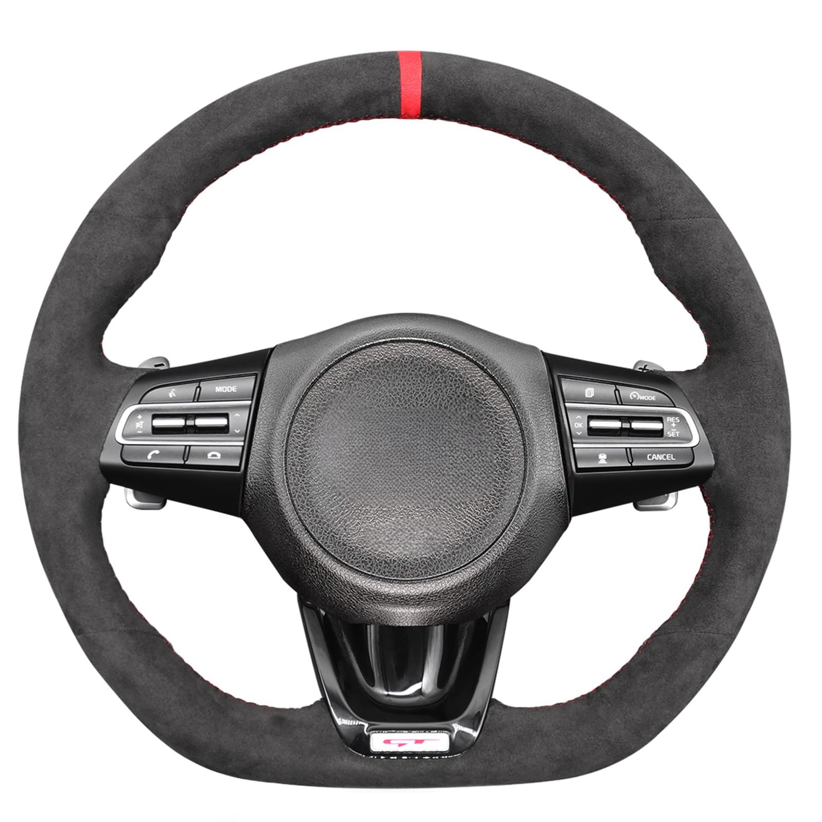 Premium MEWANT Leather Steering Wheel Cover for Kia Stinger 2018-2022 - Non-Slip Grip, Universal Fit, Easy Installation - Perfect for Daily Commuting & Long Road Trips
