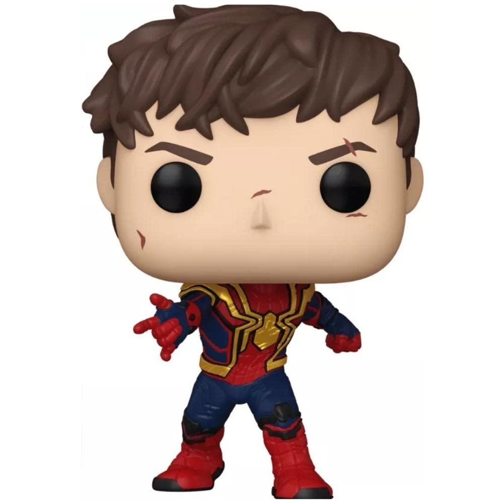 Funko Pop! Marvel Spider-Man (Unmasked) Vinyl Figure - Spider-Man: No Way Home Movie Collectible - Perfect for Display, Gifts & Marvel Fan Collections