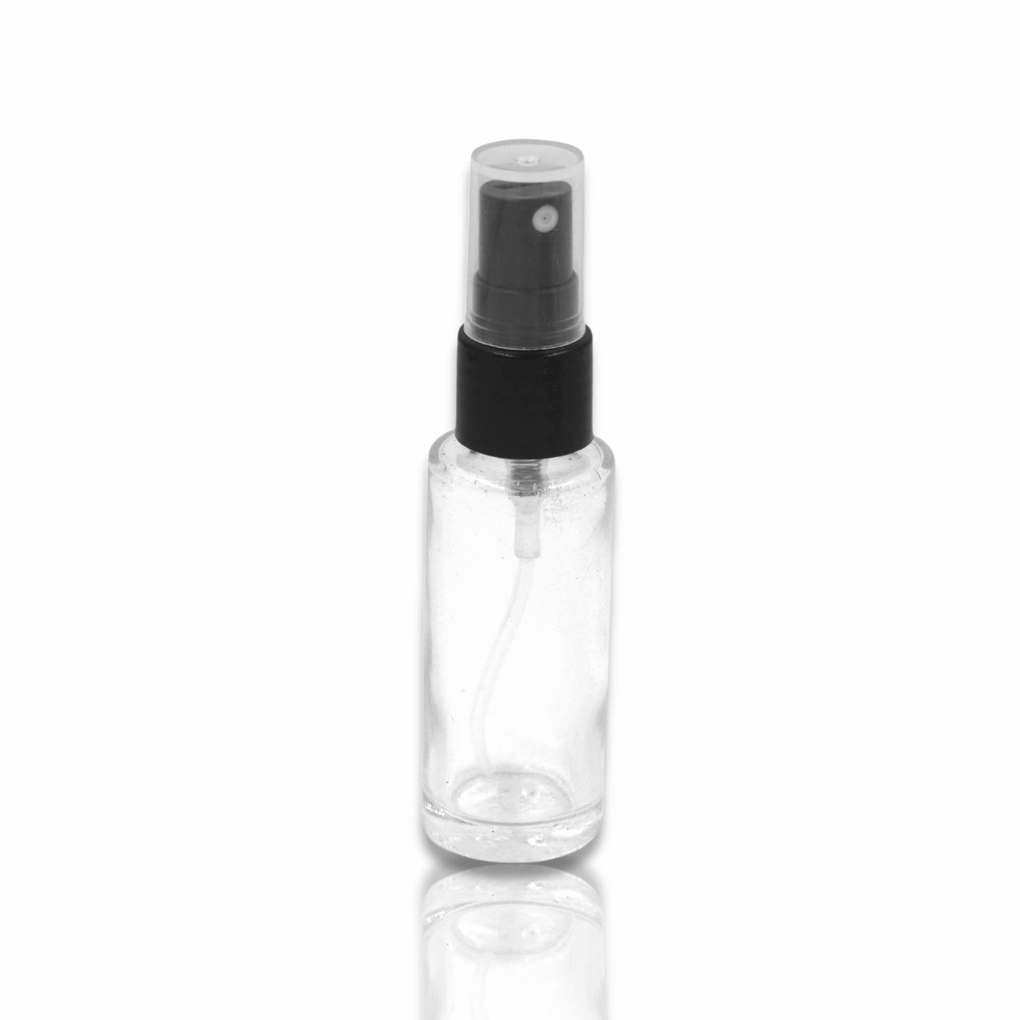 6-Pack 6ml Clear Glass Refillable Spray Bottles with Black Pump - Perfect for Sanitizer, Toner, Perfume, Essential Oils & Skincare | Travel-Friendly Mini Bottles for Home, Office & Gym Use