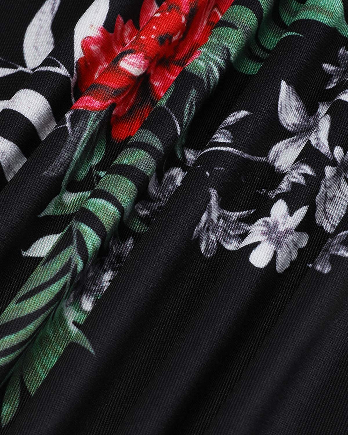 Women's Floral Patchwork Maxi Dress - V Neck Sleeveless Asymmetrical Summer Dress for Beach, Vacation & Outdoor Parties | Lightweight Flowy Boho Chic Dress