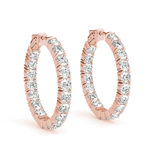 0.8 Inch 4 Prong Round Hoop Earrings - Sterling Silver or Gold Plated - 1/2 Pair (Single Earring) - Perfect for Cartilage, Helix, or Tragus Piercings - Great for Everyday Wear or Special Occasions