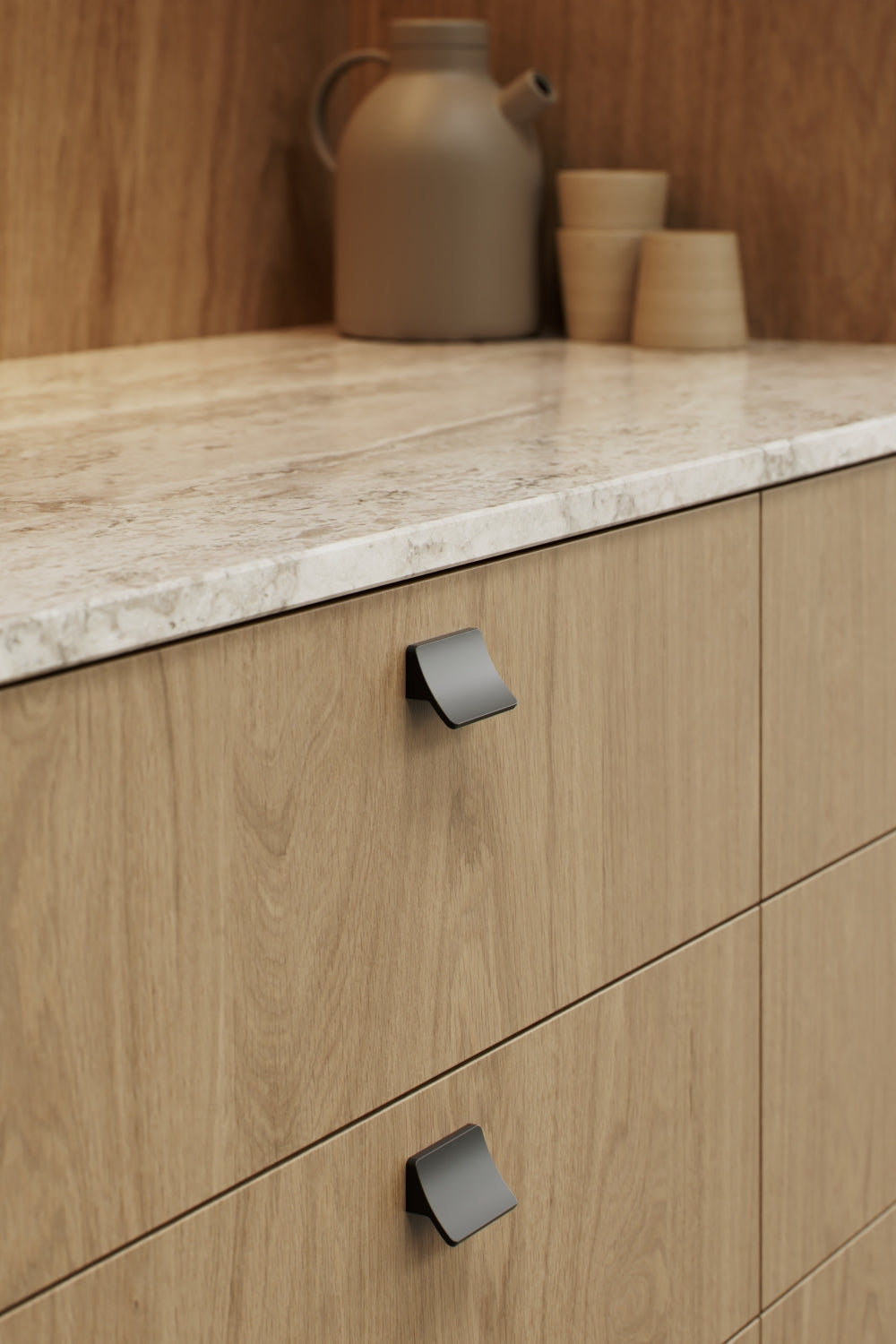 Matte Black Ciel Tab Drawer Pulls - Modern Cabinet Handles for Kitchen & Bathroom - Easy Installation Hardware for Dressers, Cabinets & Furniture