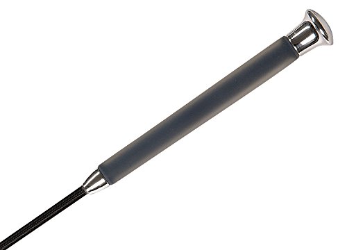 Ekkia Black Dressage Whip with G-Gel Handle - Premium Horse Riding Equipment for Training & Competition - Perfect for Equestrian Enthusiasts & Professional Riders