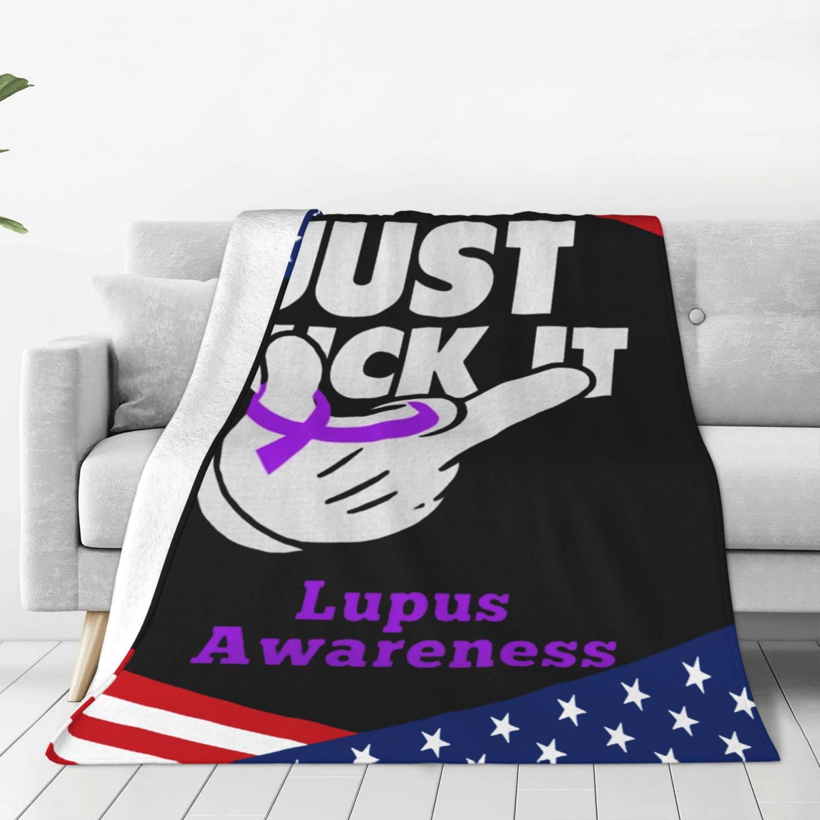 Lupus Awareness Warrior Fleece Blanket 60