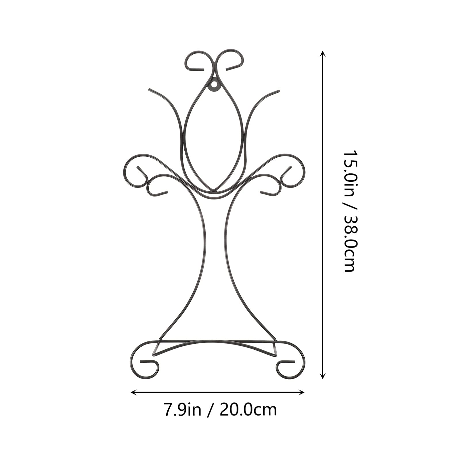 Cabilock Iron Plate Rack - Wall Mounted Plate Display Stand & Picture Frame Holder with Adjustable Easel for Home Decor, Kitchen, or Kids Room Wall Art Display