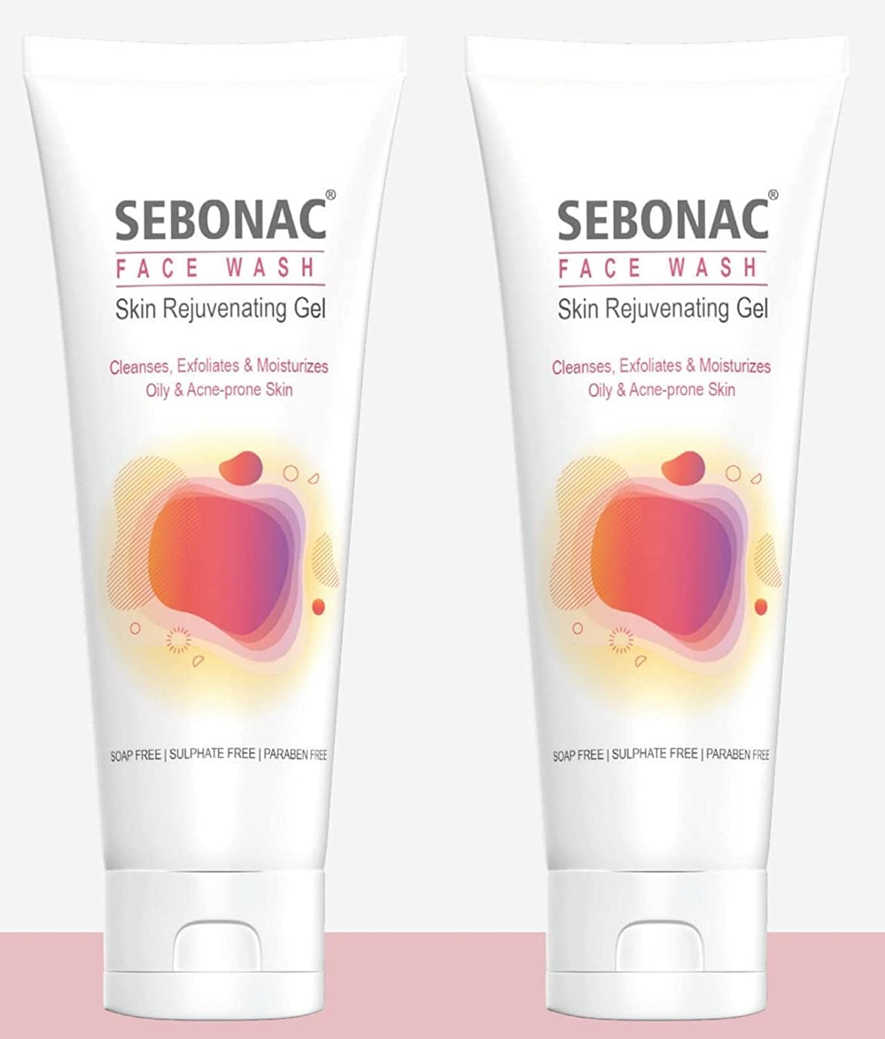 Zinsec Sebonec Skin Rejuvenating Face Wash (75g) - Pack of 2 | Deep Cleansing & Anti-Aging Facial Cleanser for Glowing Skin | Perfect for Daily Skincare Routine & Travel
