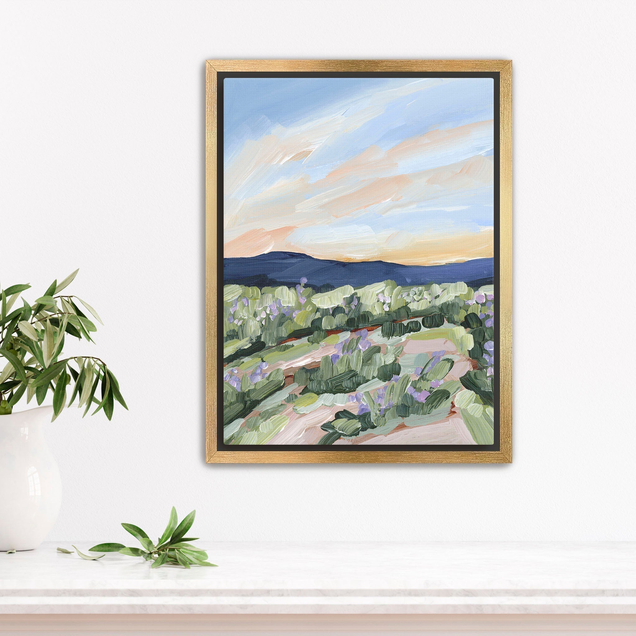 Sandstone and Wildflowers Art Print - Desert Landscape Wall Decor for Home, Office & Gifts | Perfect for Living Room, Bedroom & Interior Design