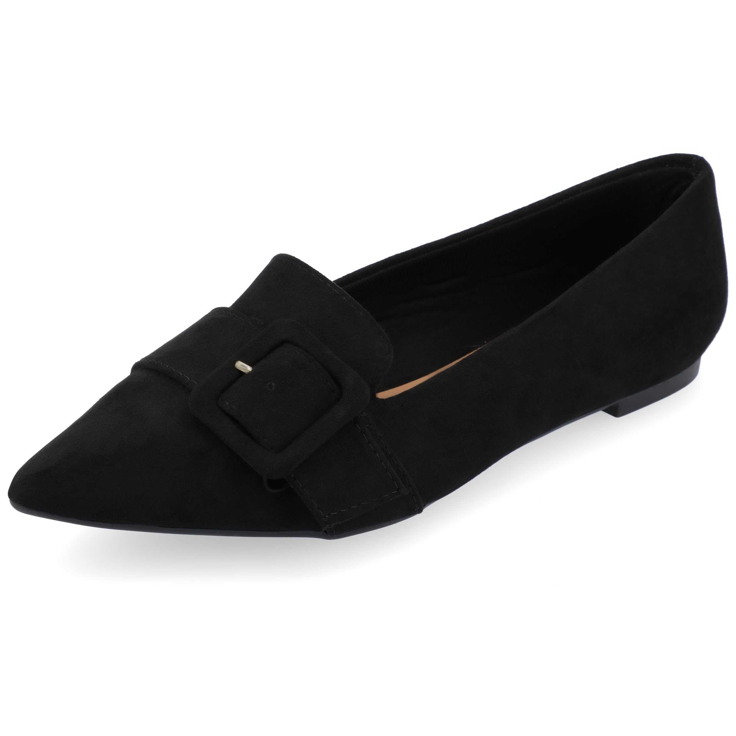 Journee Collection Women's Comfortable Ballet Flats - Slip On Casual Shoes for Work, Travel & Everyday Wear