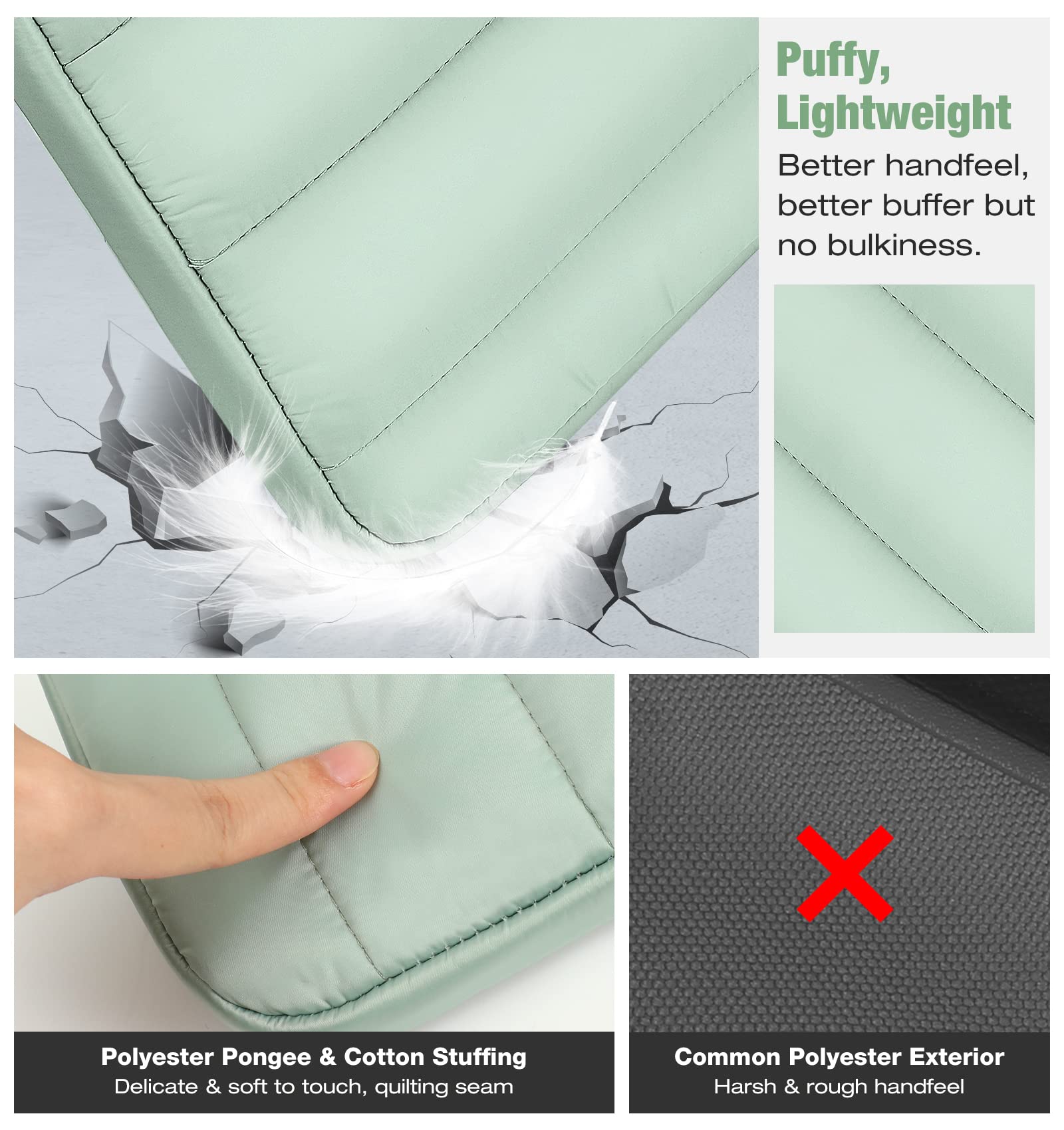 Premium 9-11 Inch Tablet Sleeve Case for iPad Pro M4/Air M2 2024 | Puffy Protective Bag Compatible with iPad Air 5/4, iPad 10th/9th/8th & Galaxy Tab S8/S9 11