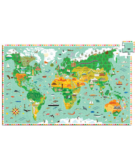 Observation Puzzle - Around the World Travel Game with Educational Booklet | Fun Family Activity & Geography Learning Game for Kids & Adults