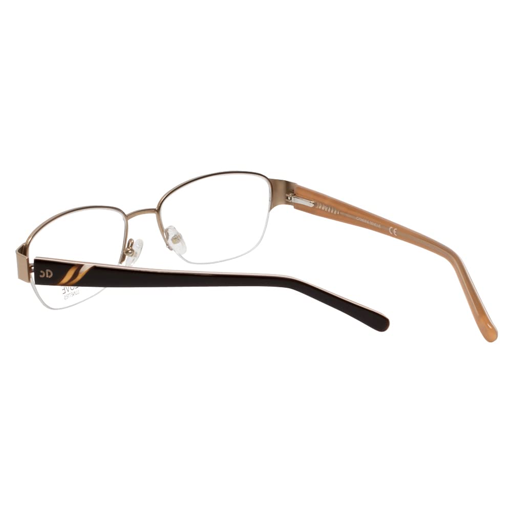 Catherine Deneuve CD0406 Gold Eyeglass Frames - 54mm Lens Diameter, Retro Round Glasses for Women, Fashionable & Lightweight - Perfect for Reading, Work, and Everyday Wear