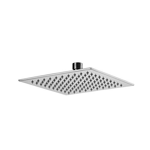 Jaclo S209-PCH 8-Inch Square Rain Shower Head in Polished Chrome - Perfect for Modern Bathrooms & Spa-Like Showers