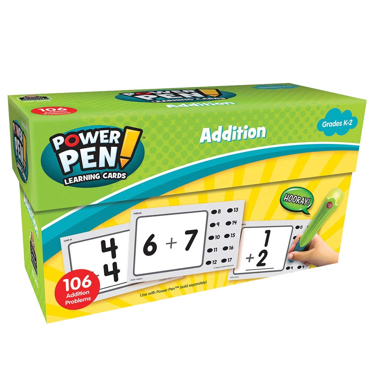 Teacher Created Resources Power Pen Learning Math Quiz Cards - Set of 7 | Interactive Math Practice for Kids | Perfect for Homeschooling & Classroom Learning Activities