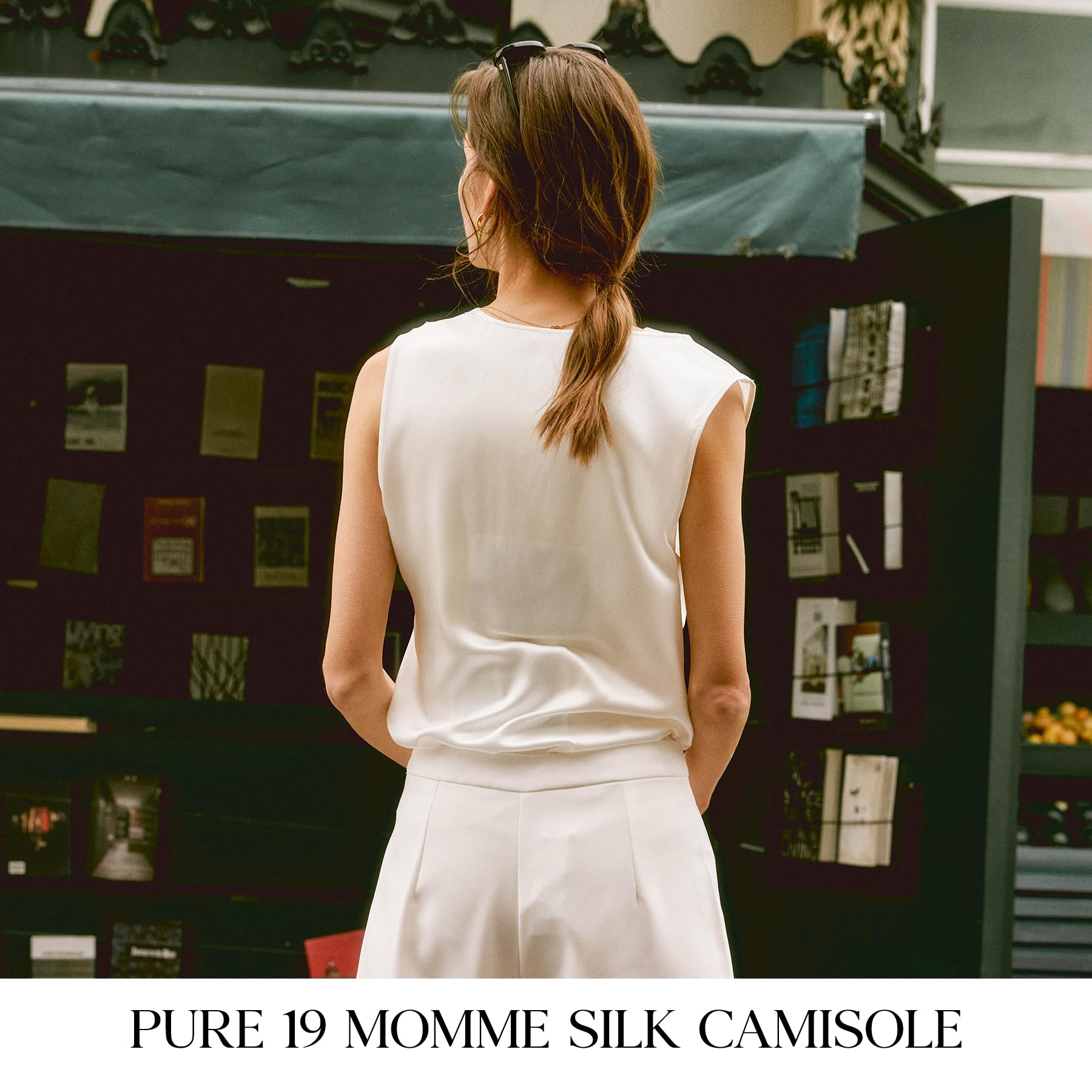 Luxury Mulberry Silk Camisole Tops for Women - Cowl Neck Sleeveless Blouse, Soft & Comfortable Summer Tank Top | Perfect for Layering, Evening Wear & Casual Outfits