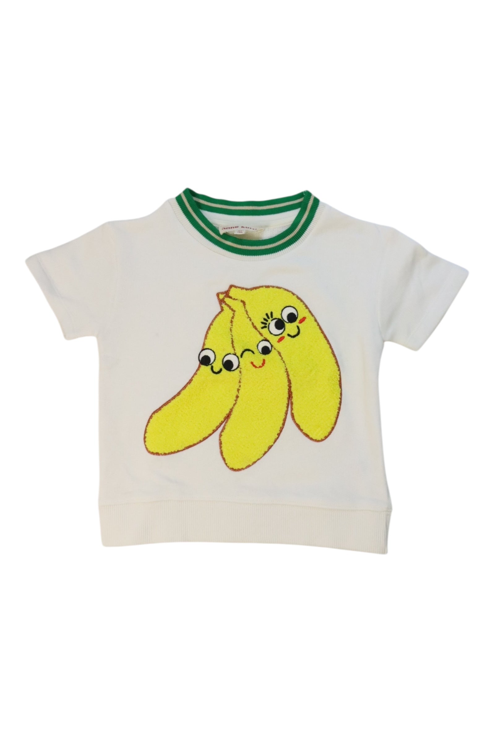Anne Kurris Banana Print Short Sleeve T-Shirt for Girls 4T - Cute Casual Summer Outfit for Playdates & Preschool