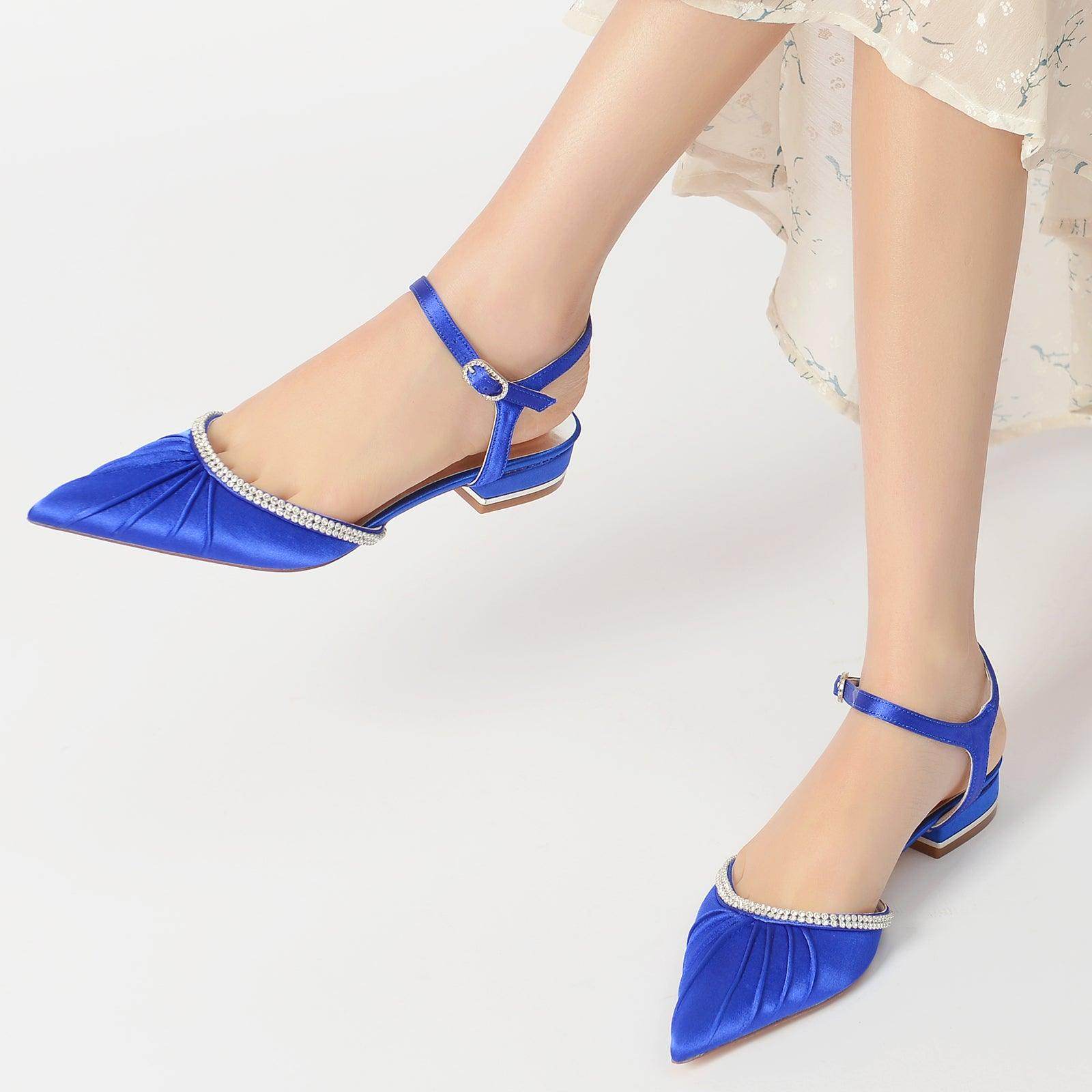Flat Heel 2.5cm Silk-Like Comfortable Shoes CK0277 - Perfect for Office, Wedding & Casual Wear