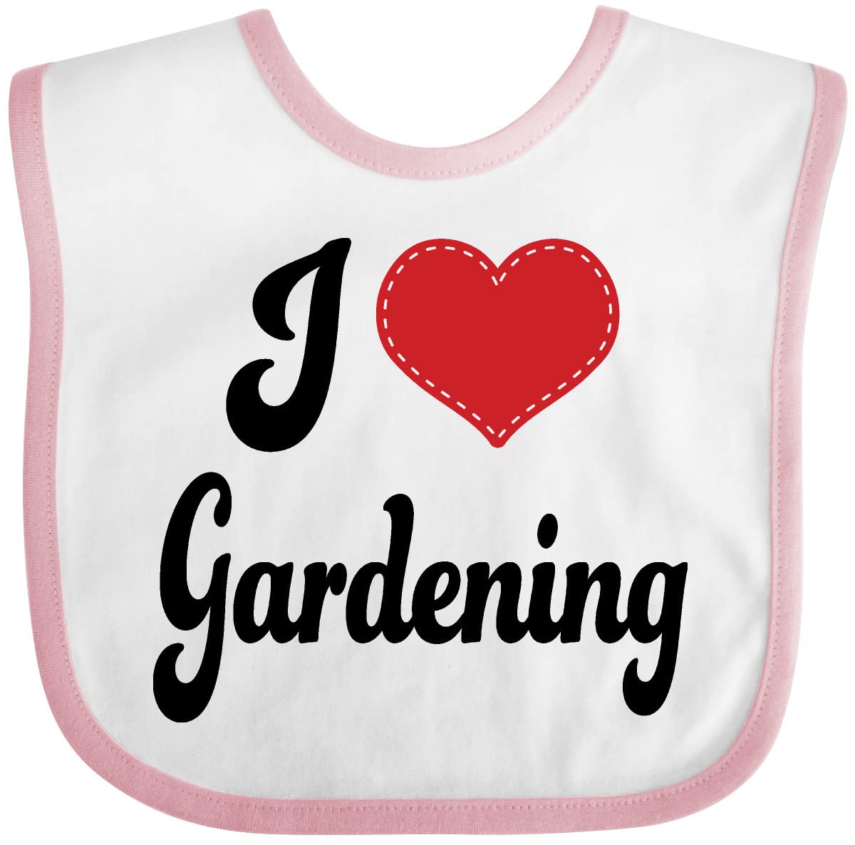 Inktastic Gardener I Love Gardening Baby Bib - Soft Cotton Feeding Bib for Babies & Toddlers - Perfect for Mealtime, Daycare, and Outdoor Activities