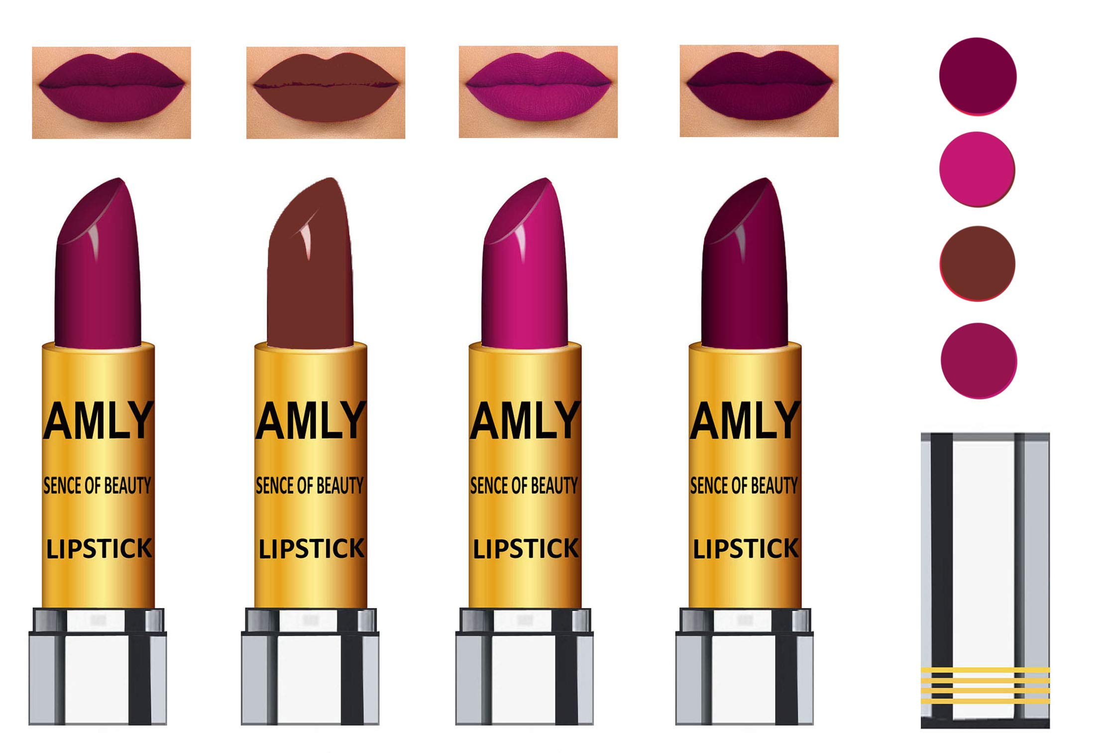 Long-Lasting Waterproof Lipstick - AMLY Smudge-Proof Matte Liquid Lipstick for All-Day Wear | Perfect for Swimming, Workouts, and Special Occasions