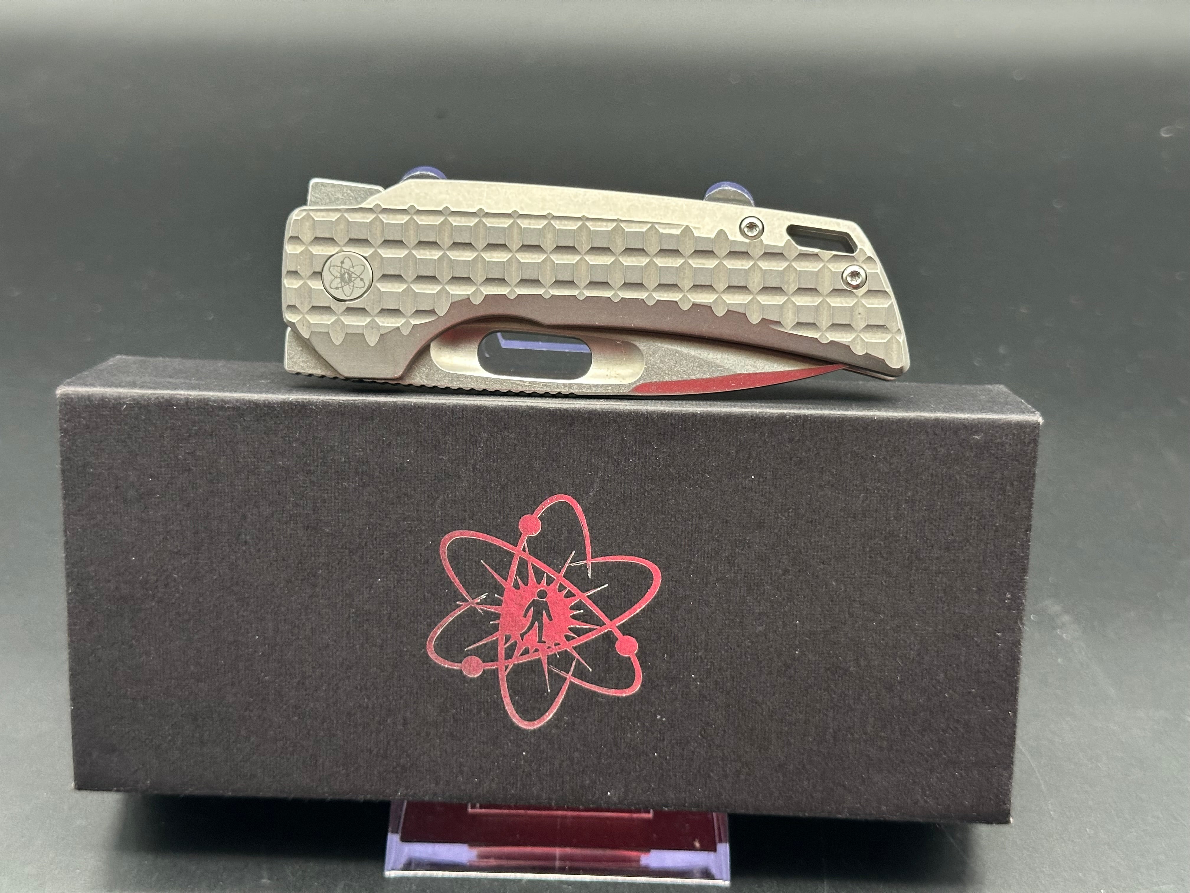 Empedc Nymble M390 Folding Pocket Knife - 3rd Gen Titanium Handle with Stonewash Finish | EDC, Outdoor, Camping & Survival Gear