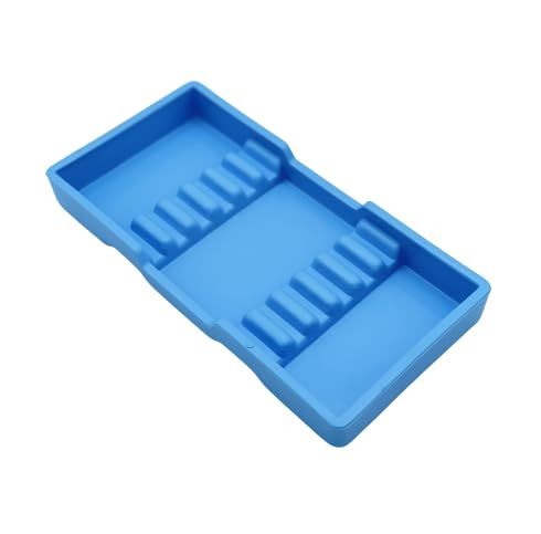 2-Pack Autoclavable Plastic Dental Instrument Organizer Trays - #16A Standard Size, Blue - Perfect for Dental Clinics, Hospitals & Sterilization Centers