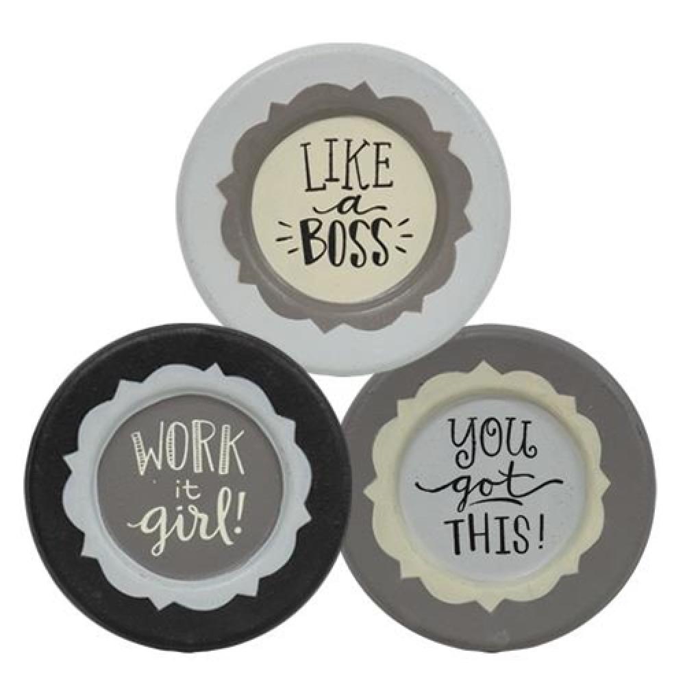 Like A Boss Plate Set of 3 - Premium Quality Dinner Plates for Home & Restaurant Use - Perfect for Dining, Entertaining, and Special Occasions
