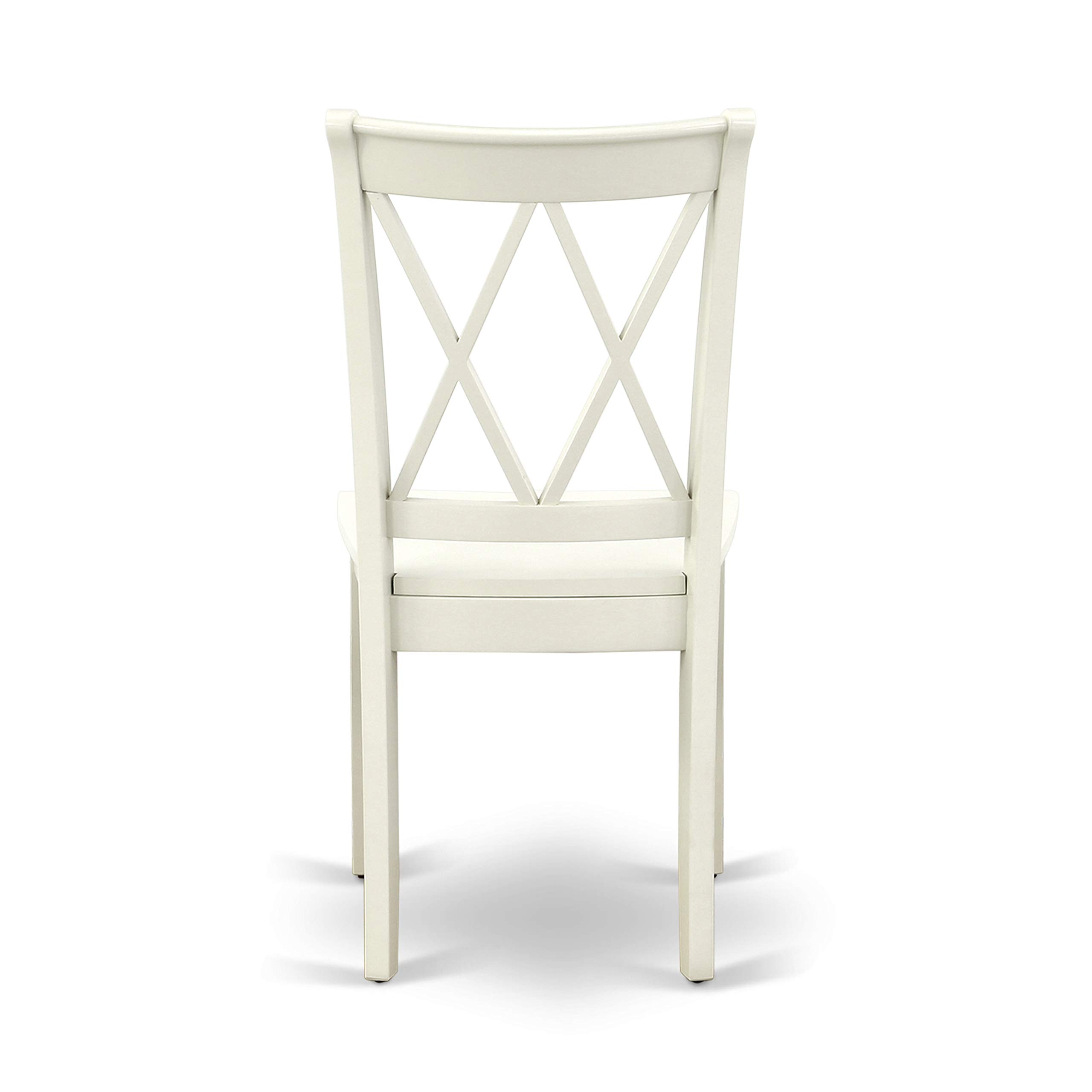 East West Furniture 5-Piece Dining Set with Drop-Leaf Table & 4 Chairs, 30x48 Inch, Linen White – Perfect for Small Kitchens, Breakfast Nooks & Compact Dining Spaces