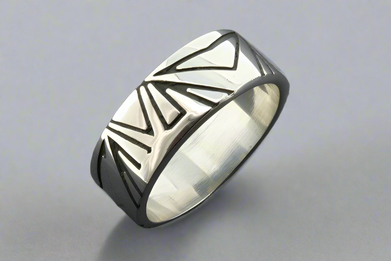 Geometric Line Ring - Sterling Silver Minimalist Jewelry for Women - Perfect for Everyday Wear & Special Occasions