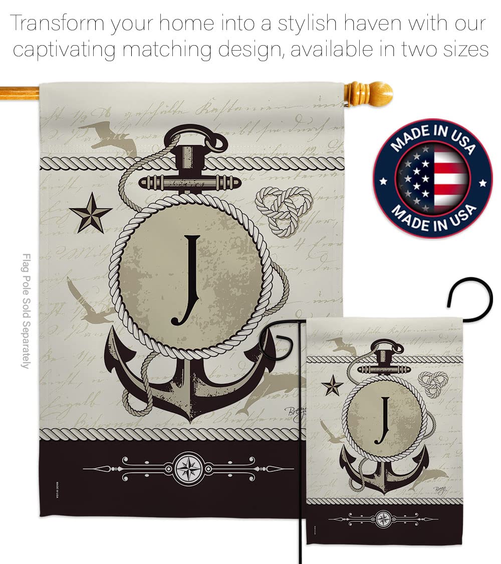 J Initial Coastal Nautical House Flag Set 28
