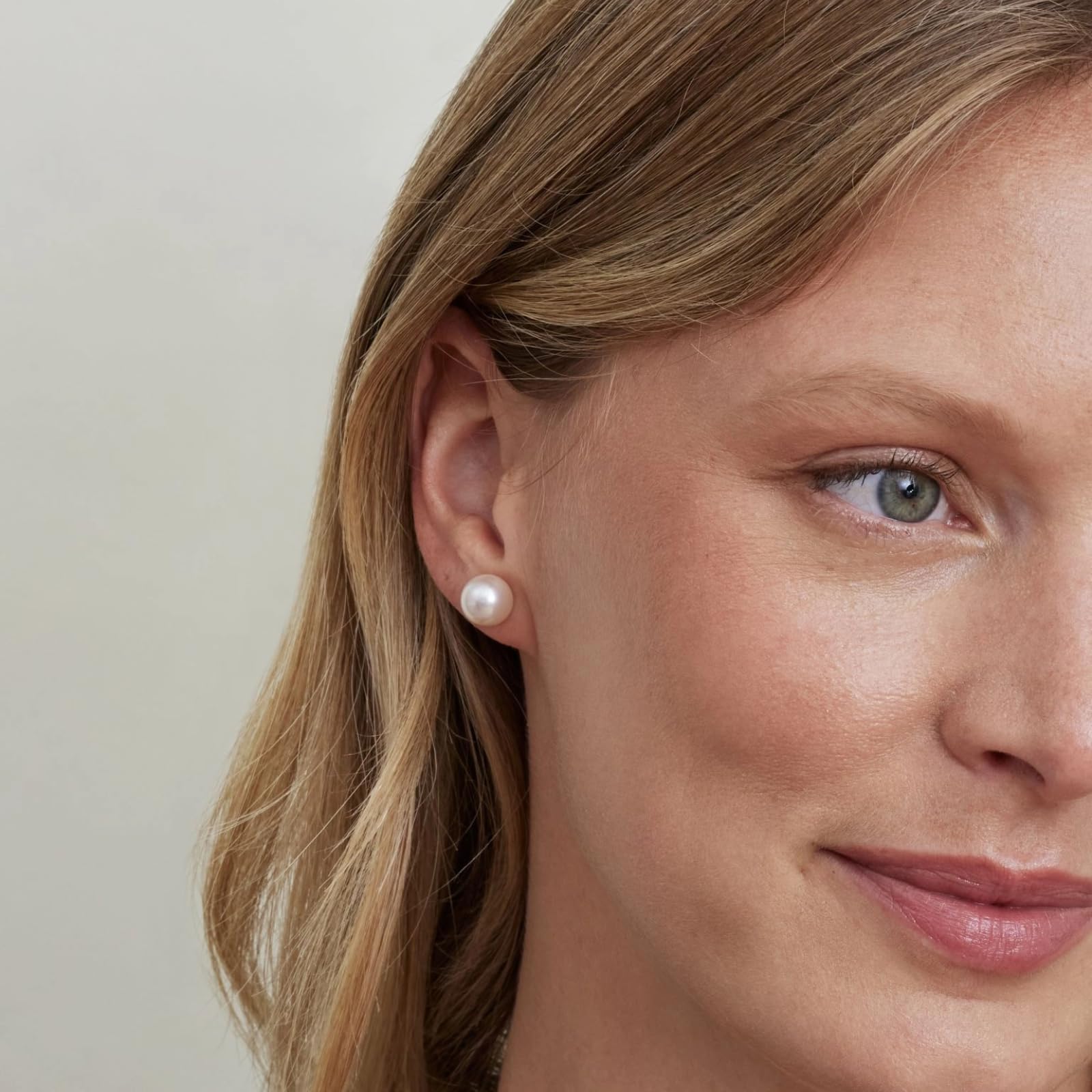 AAAA Quality Round White Freshwater Pearl Earrings for Women - 14k Gold Stud Earrings with Genuine Cultured Pearls | Hypoallergenic, 8.0-8.5mm | Perfect Gift for Christmas, Holidays, Anniversary & Special Occasions | Elegant Jewelry for Weddings, Parties & Everyday Wear