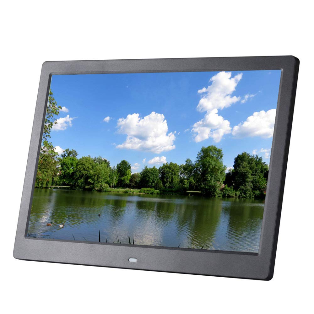 10 Inch Digital Photo Frame with 1024x600 Full HD IPS Display - Remote Control, Auto-Rotate, Calendar Clock, Timer, SD/USB Support - Perfect for Home, Office & Gift Giving