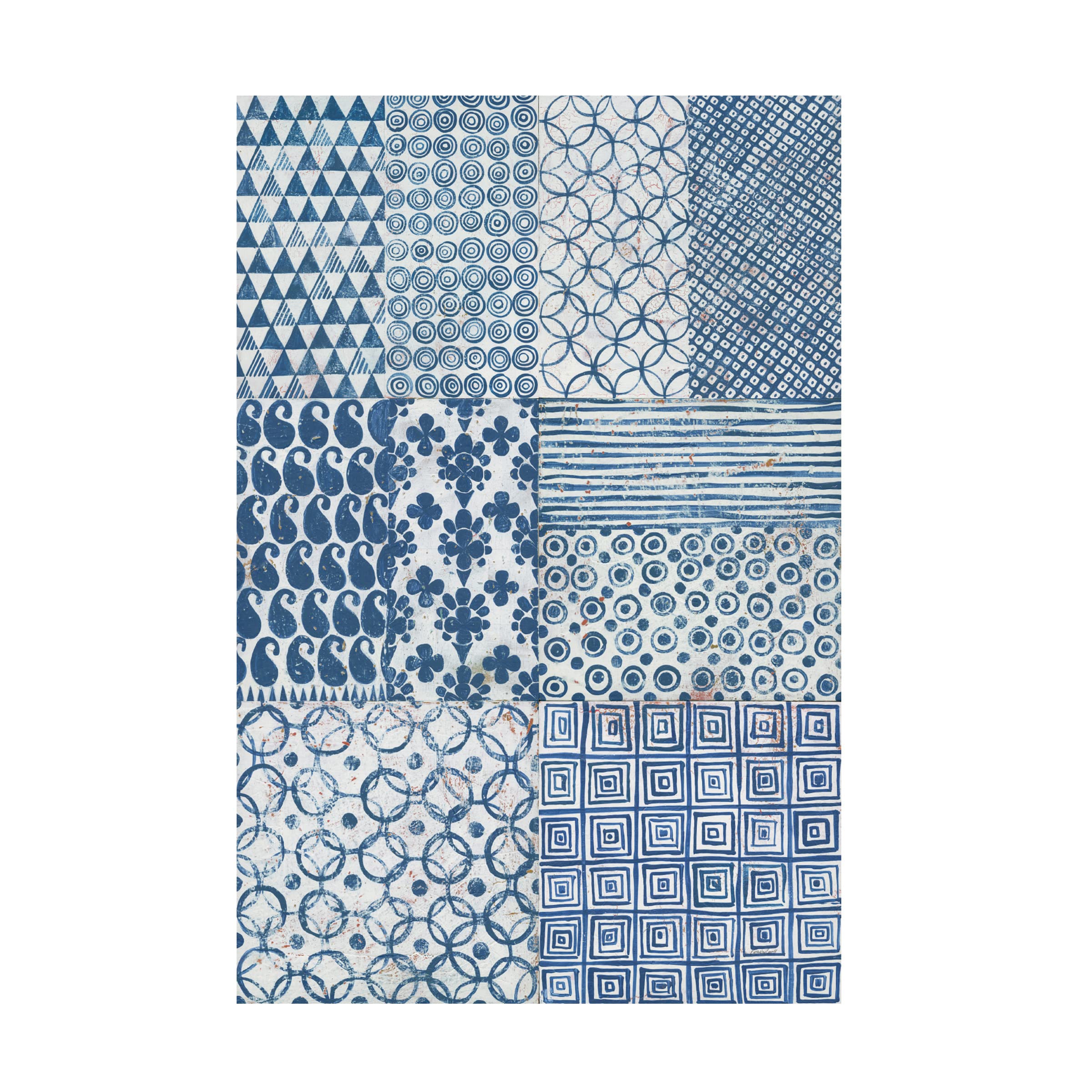Trademark Fine Art 'Maki Tile 6 Up' Canvas Wall Art Print by Kathrine Lovell - Modern Abstract Painting for Living Room, Bedroom & Office Decor
