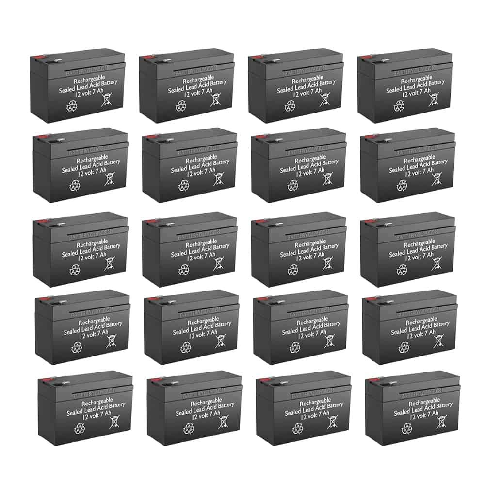 SLA1265 Replacement SLA Batteries - Rechargeable Sealed Lead Acid Battery with F2 Terminals (Pack of 20) - Perfect for UPS Backup, Emergency Lighting, and Power Wheelchairs