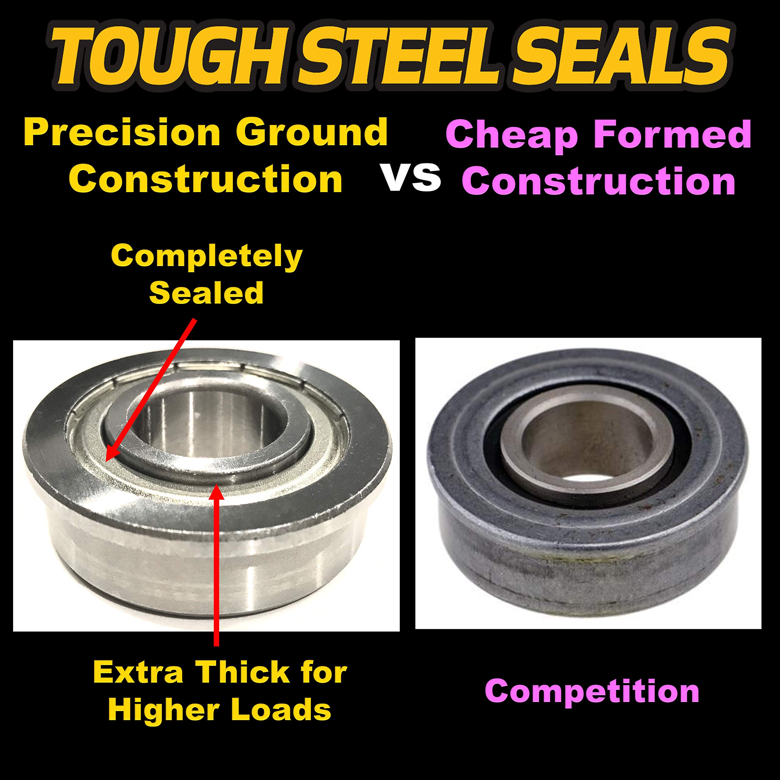 4-Pack HD Switch Front Wheel Bearings for Cub Cadet 941-3002 741-3002 GT GTX GT2000-2100 982-1100 1806-1872 - OEM Upgrade Replacement - Perfect for Lawn Mowers & Garden Tractors