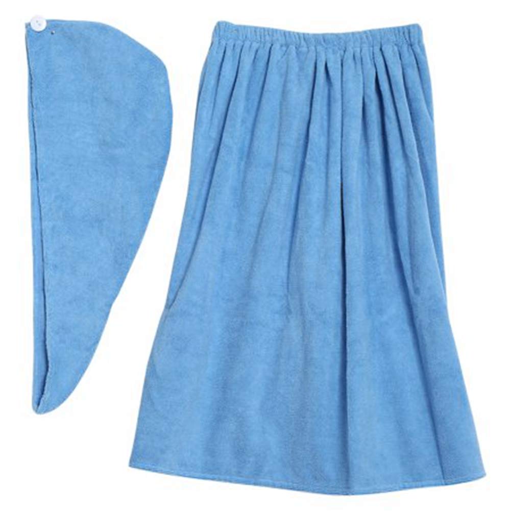 Women's Soft Spa Bath Body Wrap Set - High Absorption Quick Dry Shower Towel Dress & Hair Towel - Perfect for Bath, Pool, Beach & Relaxing at Home