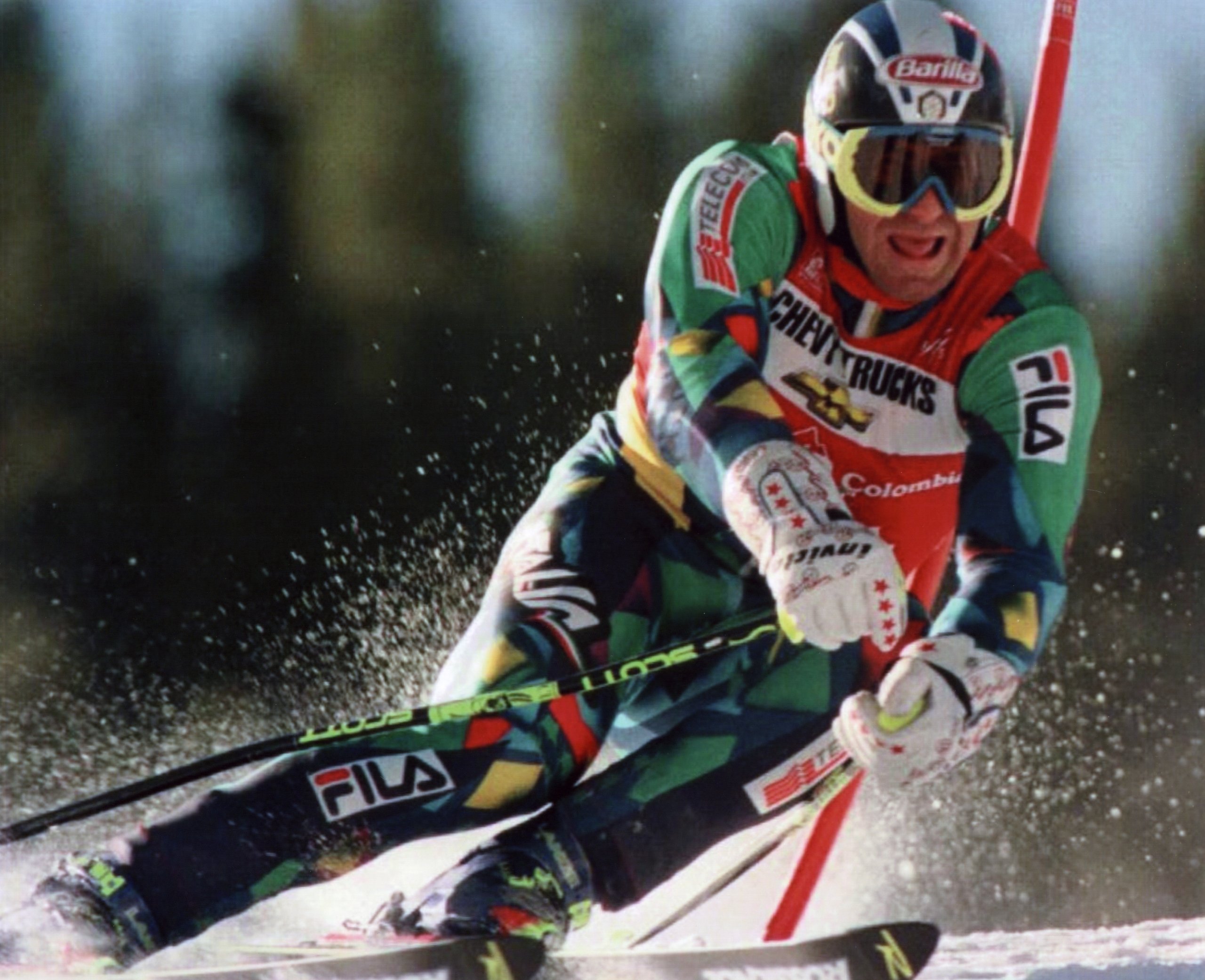 Alberto Tomba Italy Olympic Champion 8x10 Sports Action Photo - Vintage Skiing Memorabilia for Collectors & Fans - Perfect for Home Decor, Man Cave, or Sports Enthusiast Gifts