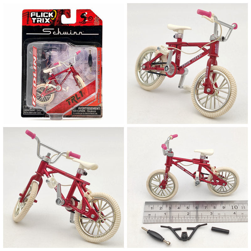Premium FLICK TRIX Miniature BMX Finger Bike - Diecast Metal DeathTrap Bicycle Toy for Kids & Adults - Perfect for Office Desk, Stress Relief & Collectible Gift