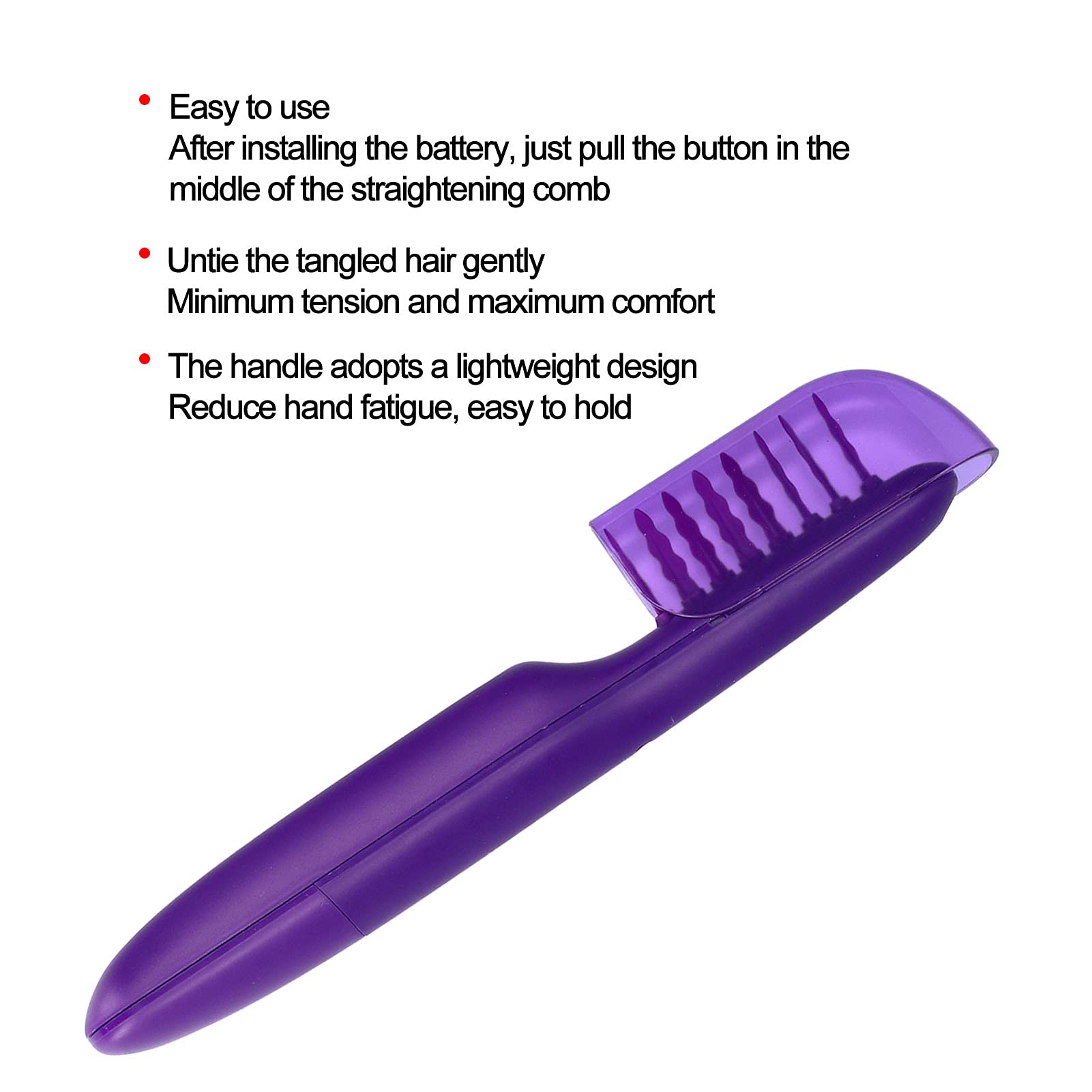 Professional Hair Straightener Comb - Durable Heat-Resistant Electric Hairbrush for Kids & Adults - Detangle & Smooth Hair - Perfect for Home, Travel & Salon Styling