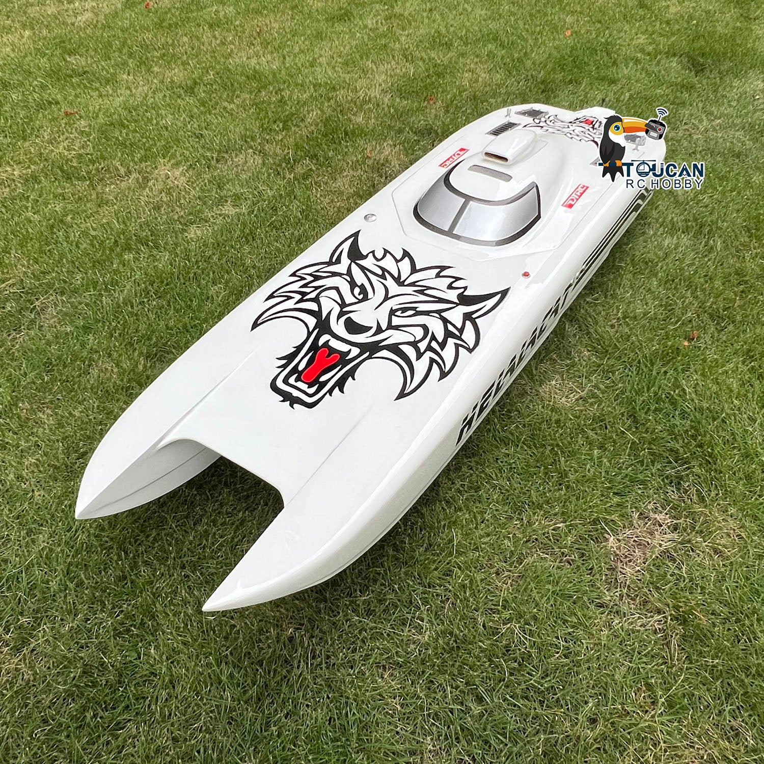 G30E 30CC Gas-Powered RC Racing Boat Kit - Pre-Painted Fiberglass Hull for Advanced Hobbyists (1300x360x220mm) - DIY Model Building for Lakes & Ponds Racing