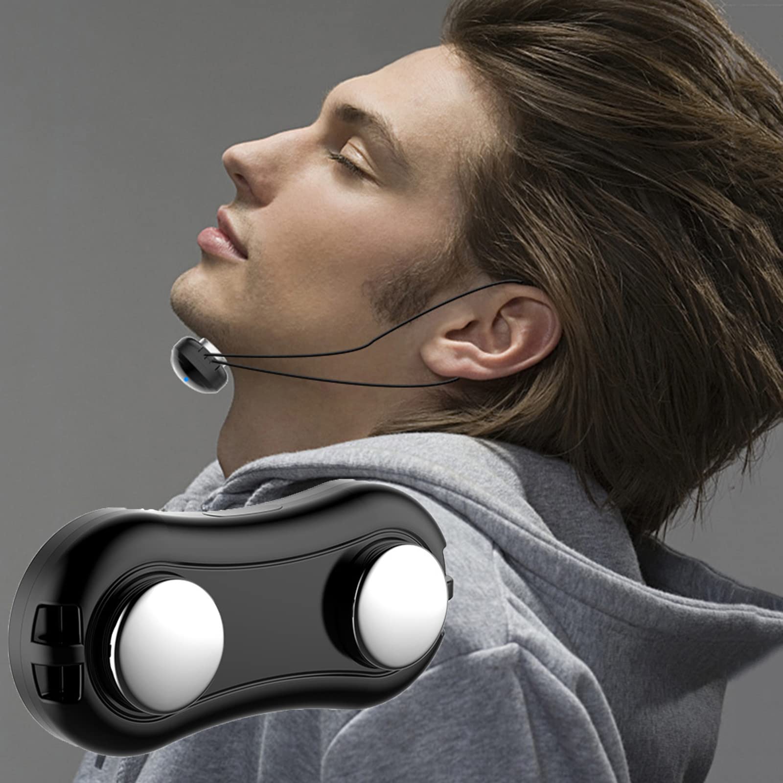 Electric Anti Snoring Device - Wearable Chin Massager for Deep Sleep | Intelligent Stop Snoring Solution with Smart Massage Technology | Perfect for Travel, Home & Partner Comfort